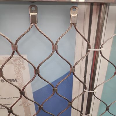 Roestvrijstalen touwgaas 2mm ruitvormige opening ferrule voor dierentuinhek