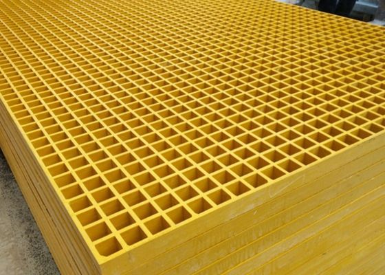 Geelgroene Gang 1220*3660mm van het Glasvezel Zonnedak 1220*2440mm FRP Vloergratings