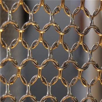 Gouden Kleur 1.2mm Architecturaal Metaal Mesh Chain Link Curtain